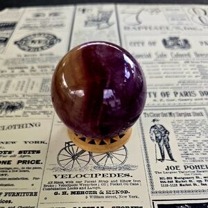 Fluorite Crystal Sphere with Stand